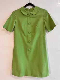 Retro Green Apple Mini Dress - size 8