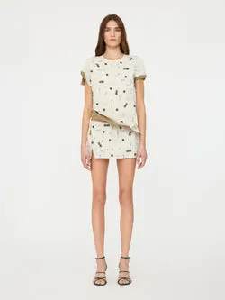 Embla Beaded Crushed Micro Skirt