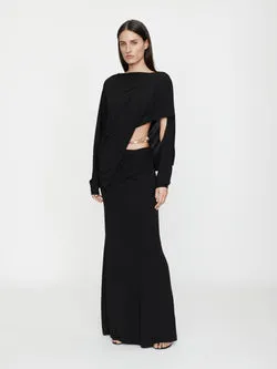 Encased Nature Resin Draped Jersey Dress