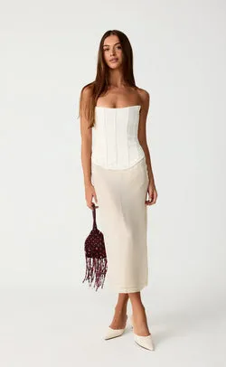 Night Out Midi Skirt (Cream)