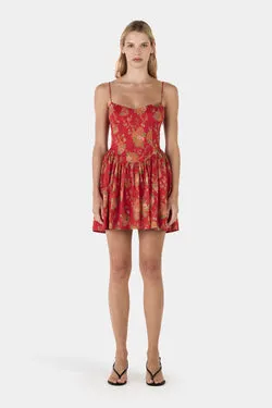 Cordelia Mini Dress Climbing Roses