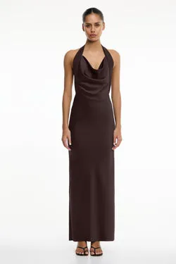 DEVLYN HALTER MAXI DRESS