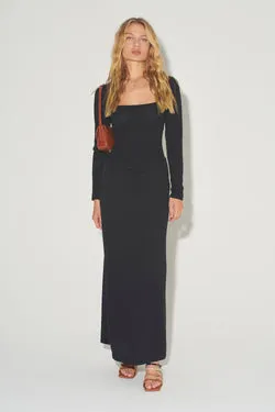 Cory Fitted Knit Top Black