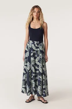 Havana Wide Leg Pant - Navy Floral