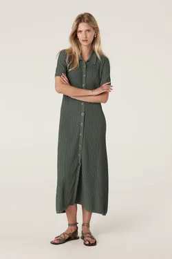 Brooke Crepe Rib Dress - Ivy Green
