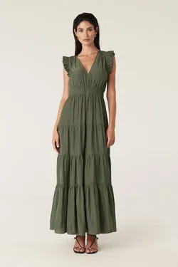 Kahlo Maxi Dress - Olive