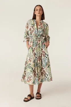 Olivia Midi Dress - Garden Print
