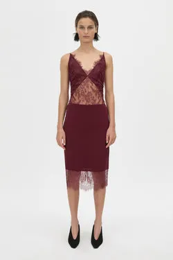 Cora Lace Trim Pencil Skirt