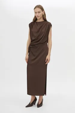 Elowyn Drape Detail Midi Dress