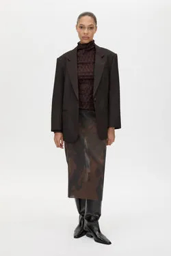 Nieve Sheer Printed Midi Skirt