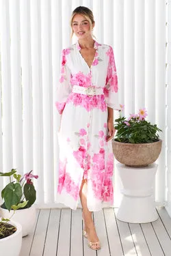 Carey Midi Dress - Pink