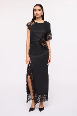 Carina Lace Maxi Dress-Black