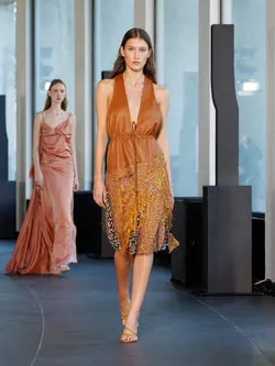 Leather Fragmented Lace Dress
