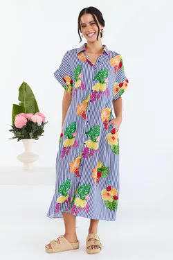 Cassia Midi Dress - Cobalt Blue - FINAL SALE