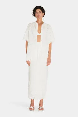 Josephine Pencil Skirt White Jasmine