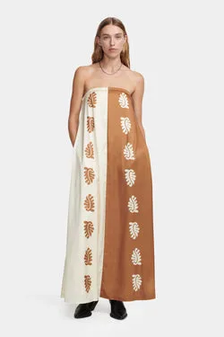Ikaria Trapeze Dress Stencil Leaf