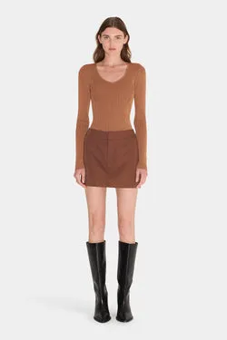 Forrester Suit Skirt Chocolate