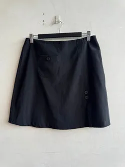 TNT Black mini skirt with side slit- size 12