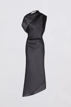 BLACK LIQUID ORGANZA DECODE DRESS