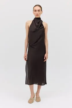 CHOCOLATE CHIFFON SUBLIMATE DRESS