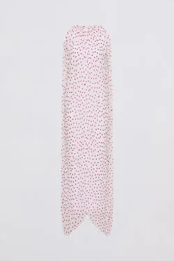 RED POLKA DOT CHIFFON CURRENT DRESS
