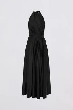 BLACK COTTON ISABELLA DRESS