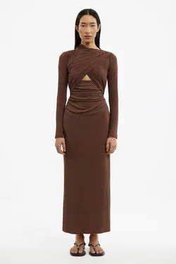 GABRIANA LONG SLEEVE MIDI DRESS