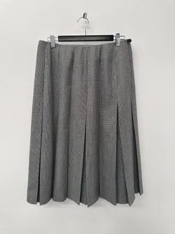 Vintage Fletcher Jones B/W Plaid Skirt - Sz M