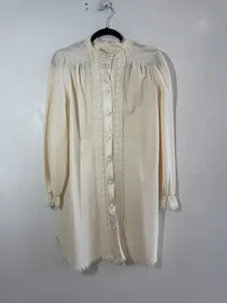 Vintage Diamond Cut beige bed Shirtdress