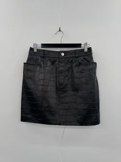 Alessandra Rich Leather Skirt Sz 42