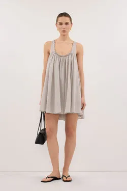 ARABELLA CREAM CHECK MINI DRESS