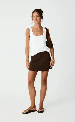 Deston Mini Skirt (Chocolate)