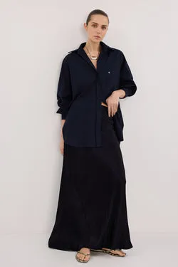 CHARLI INK SATIN MAXI SKIRT