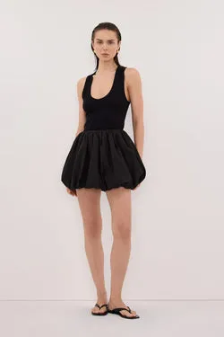 STEVIE BLACK BUBBLE MINI SKIRT