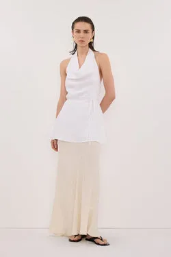 CONNIE SANDSTONE CUPRO MAXI SKIRT