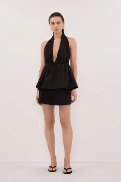 ROMI BLACK COTTON MINI SKIRT - PRE ORDER