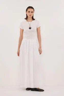 MARINA OFF WHITE MIDI SKIRT