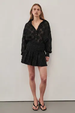 MONTANA BLACK JACQUARD MINI SKIRT