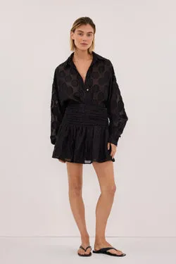 MONTANA BLACK JACQUARD MINI SKIRT