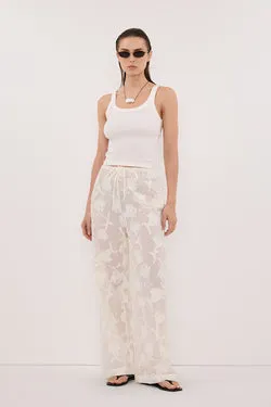 AZALEA OFF WHITE JACQUARD PANT