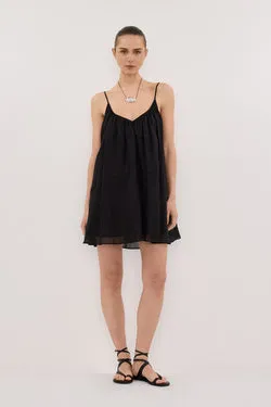 KAHN BLACK RAMIE MINI DRESS