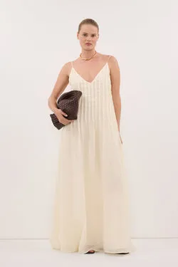 TAHLIA STRAW RAMIE MAXI DRESS