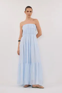 ARTIE CORNFLOWER RAMIE MIDI DRESS