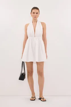 TAMMY WHITE COTTON MINI DRESS