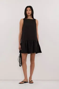 JO BLACK DROP WAIST MINI DRESS