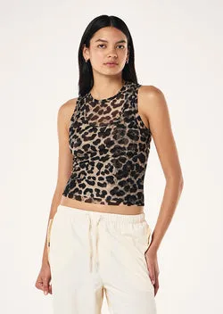 DISCOVERY MESH TANK IN LEOPARD
