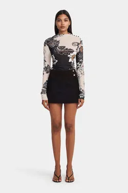 Dixie Suede Skirt Carob