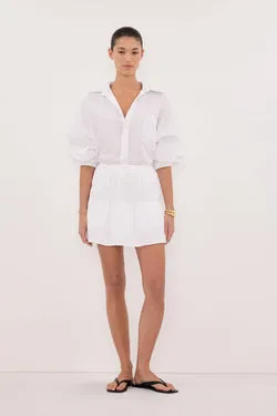MAIA WHITE LINEN MINI SKIRT