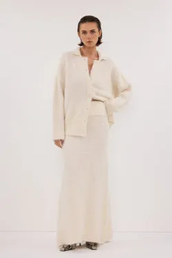SALMA IVORY KNIT MAXI SKIRT