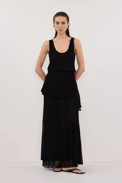 LIZZIE BLACK LAYERED LACE SKIRT